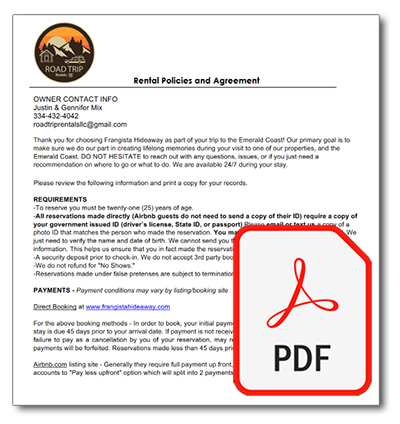 rental agreement in PDF format.